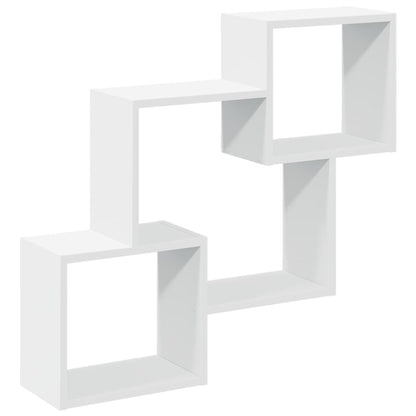 Wall Cabinet 78x18x71 cm White Engineered Wood