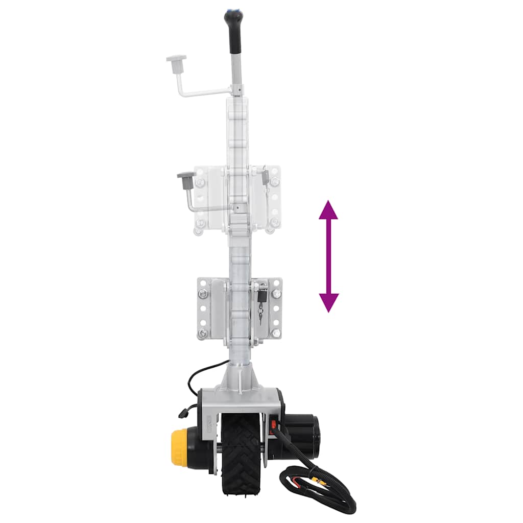 Trailer Jack Wheel 12 V 550 W Aluminium