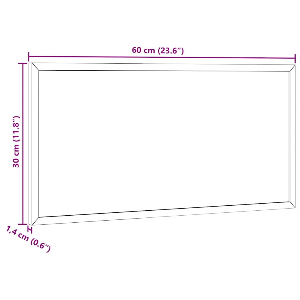 Magnetic Whiteboard with Solid Pine Wood Frame 60x30 cm