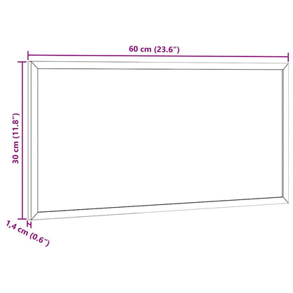 Magnetic Whiteboard with Solid Pine Wood Frame 60x30 cm