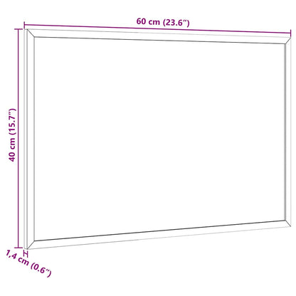 Magnetic Whiteboard with Solid Pine Wood Frame 60x40 cm
