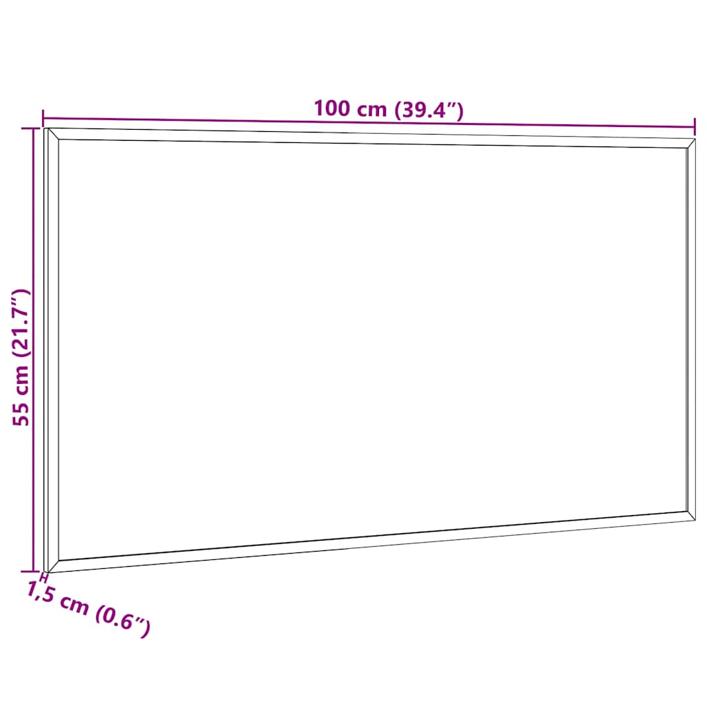 Magnetic Whiteboard with Solid Pine Wood Frame 100x55 cm