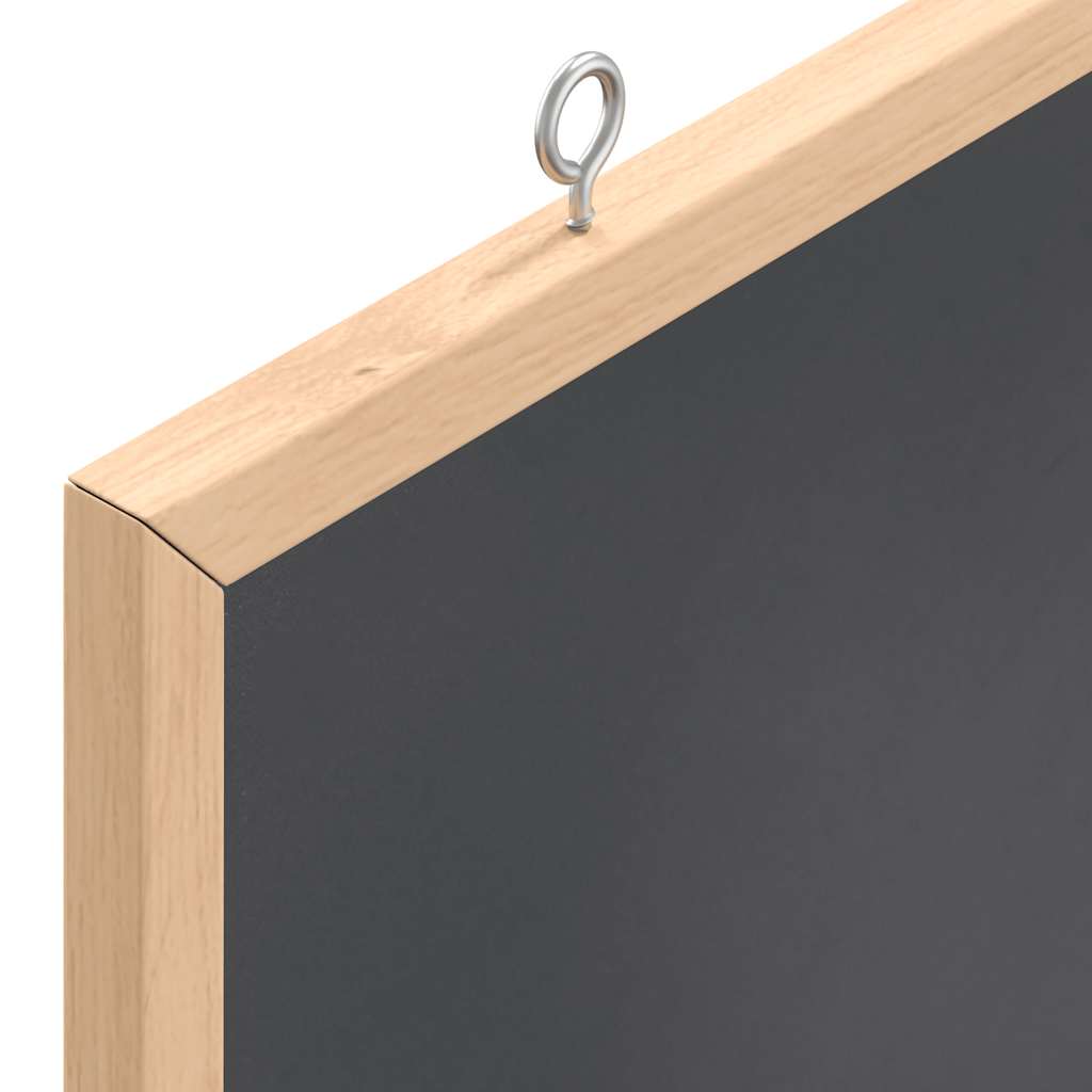 Chalkboard with Solid Pine Wood Frame Black 40x30 cm