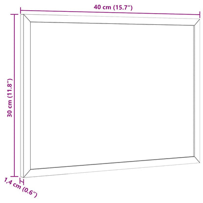 Chalkboard with Solid Pine Wood Frame Black 40x30 cm