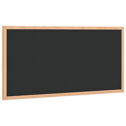 Chalkboard with Solid Pine Wood Frame Black 60x30 cm