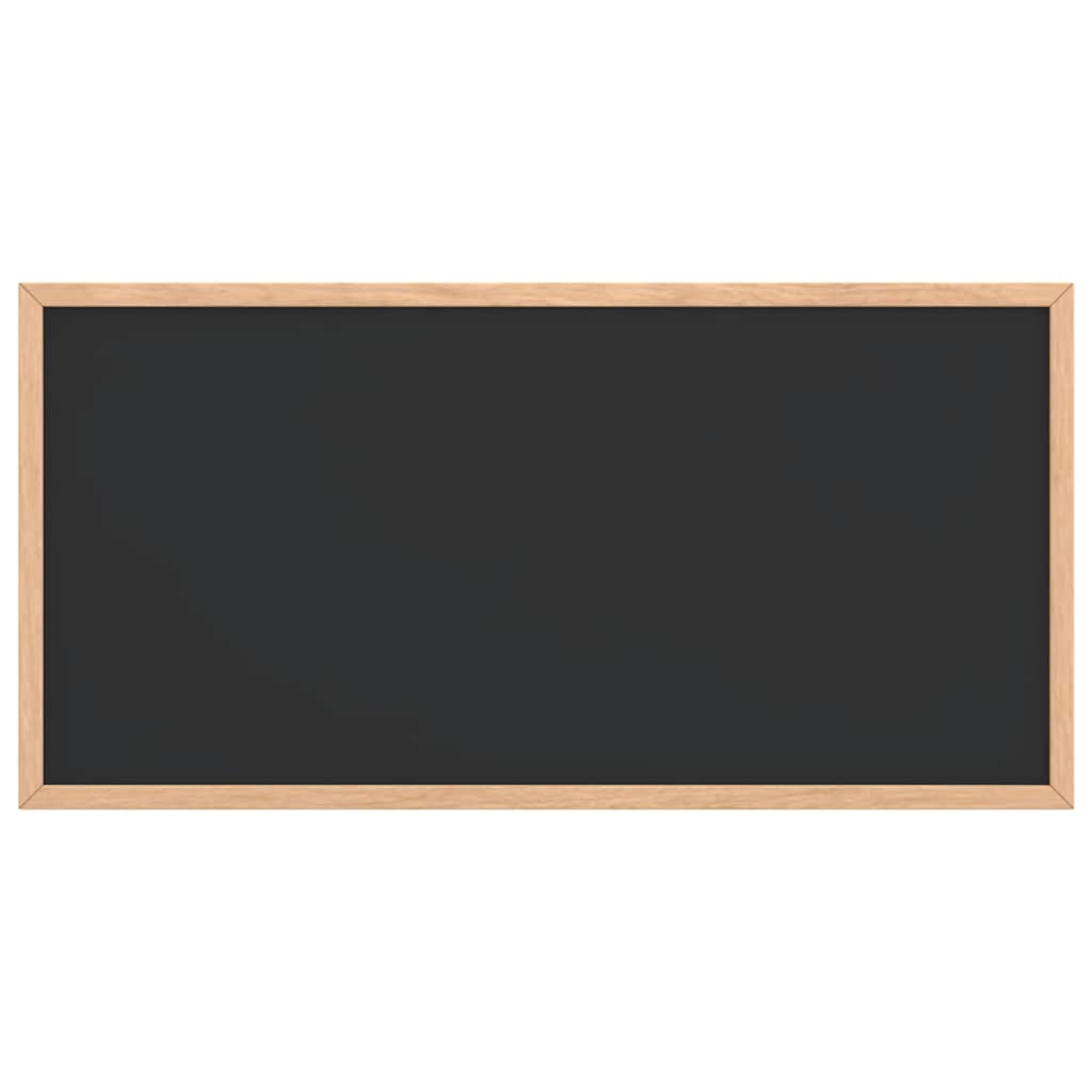 Chalkboard with Solid Pine Wood Frame Black 60x30 cm