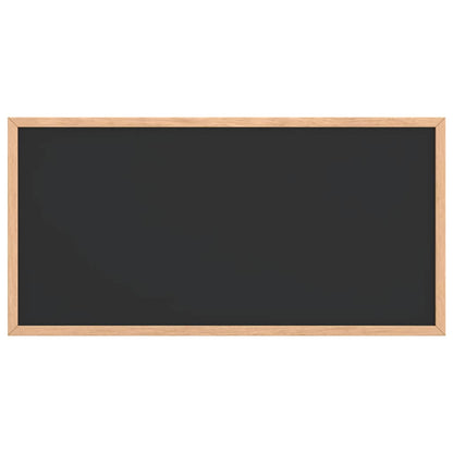 Chalkboard with Solid Pine Wood Frame Black 60x30 cm