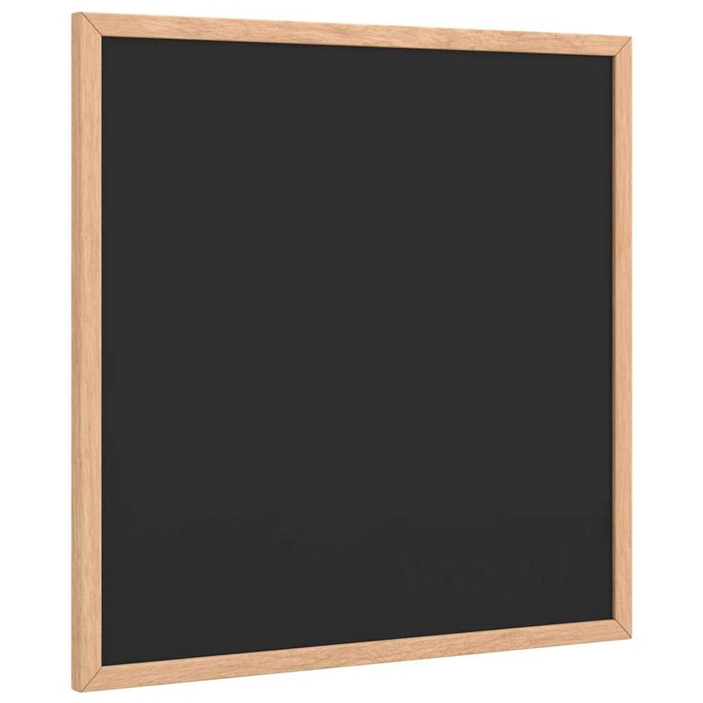 Chalkboard with Solid Pine Wood Frame Black 40x40 cm