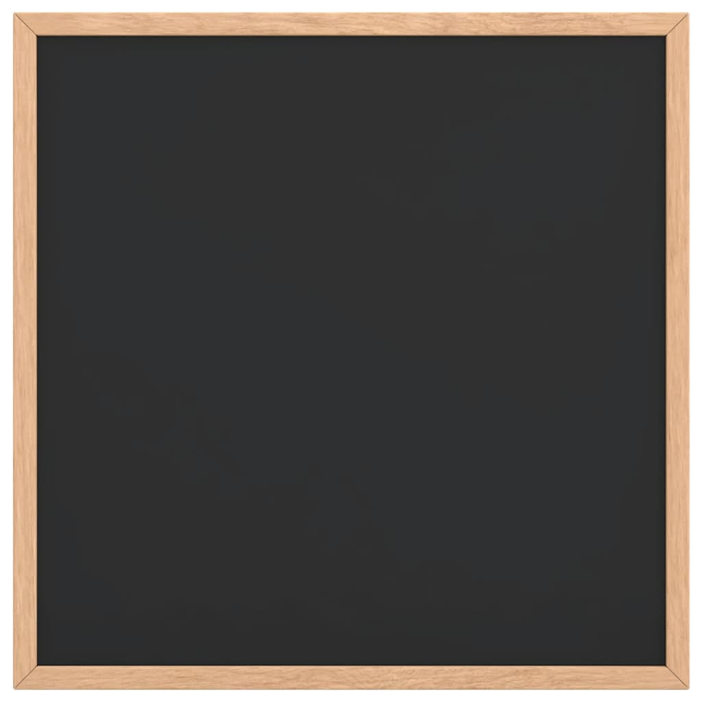 Chalkboard with Solid Pine Wood Frame Black 40x40 cm