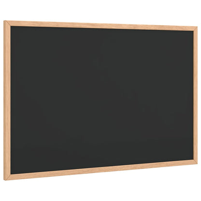 Chalkboard with Solid Pine Wood Frame Black 60x40 cm