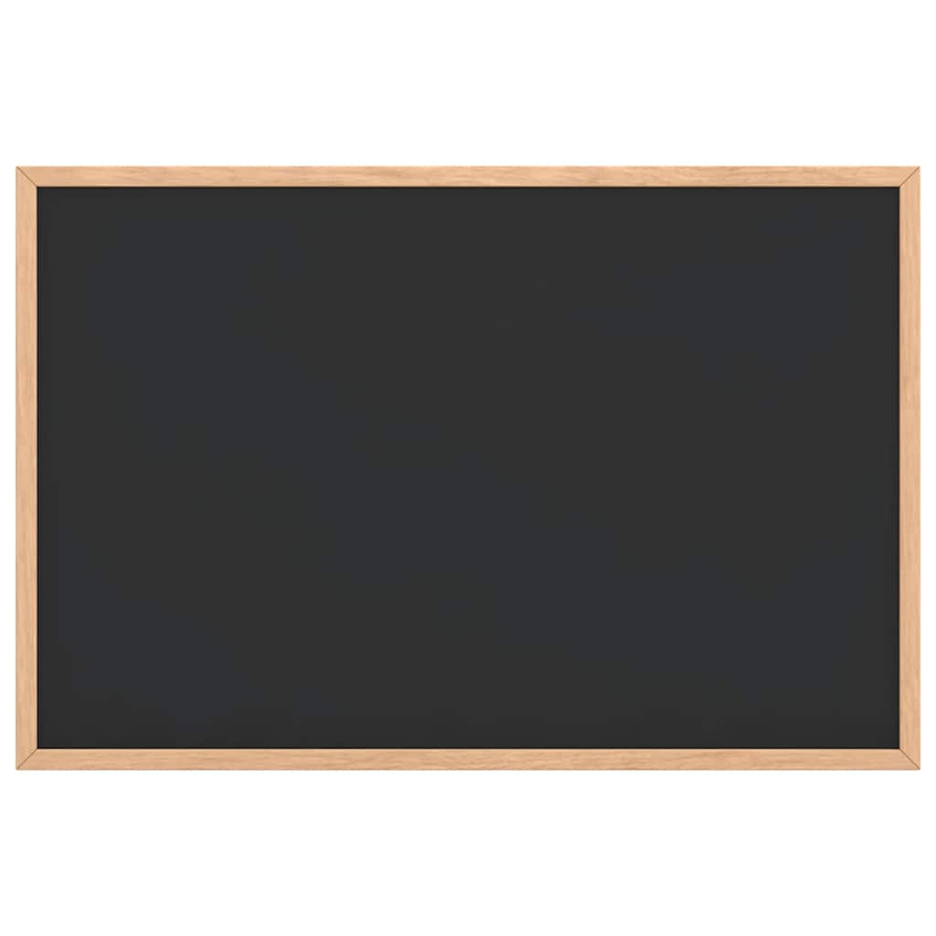 Chalkboard with Solid Pine Wood Frame Black 60x40 cm