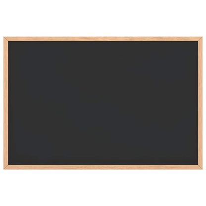 Chalkboard with Solid Pine Wood Frame Black 60x40 cm