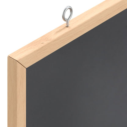 Chalkboard with Solid Pine Wood Frame Black 60x40 cm