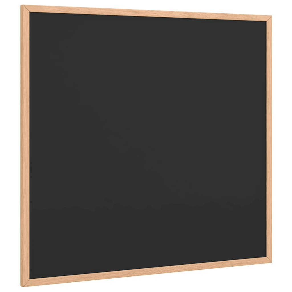 Chalkboard with Solid Pine Wood Frame Black 60x55 cm