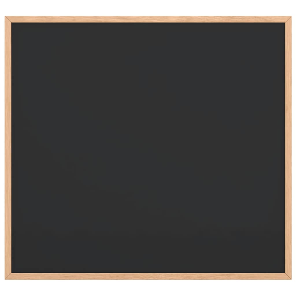 Chalkboard with Solid Pine Wood Frame Black 60x55 cm