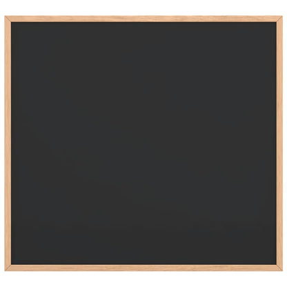 Chalkboard with Solid Pine Wood Frame Black 60x55 cm