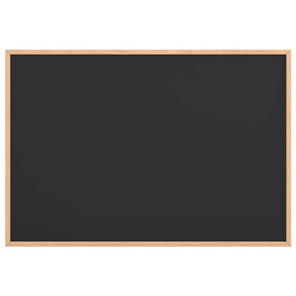 Chalkboard with Solid Pine Wood Frame Black 80x55 cm