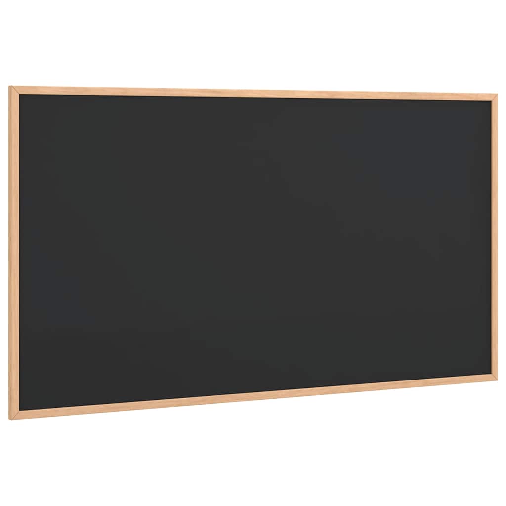 Chalkboard with Solid Pine Wood Frame Black 100x55 cm