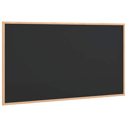 Chalkboard with Solid Pine Wood Frame Black 100x55 cm