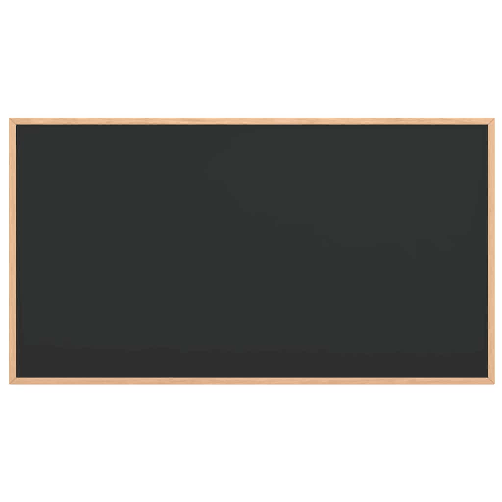 Chalkboard with Solid Pine Wood Frame Black 100x55 cm