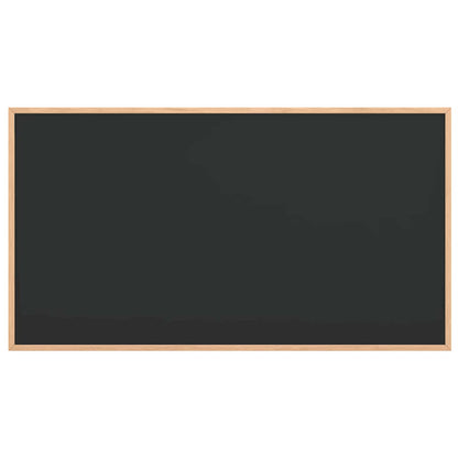Chalkboard with Solid Pine Wood Frame Black 100x55 cm