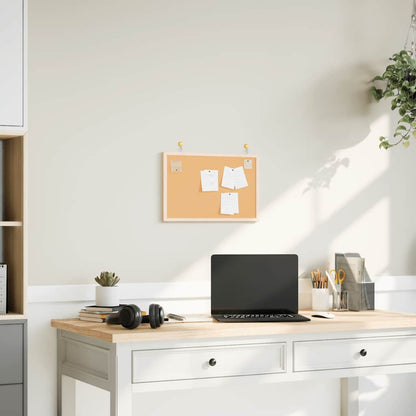 Cork Board with Solid Pine Wood Frame 40x30 cm