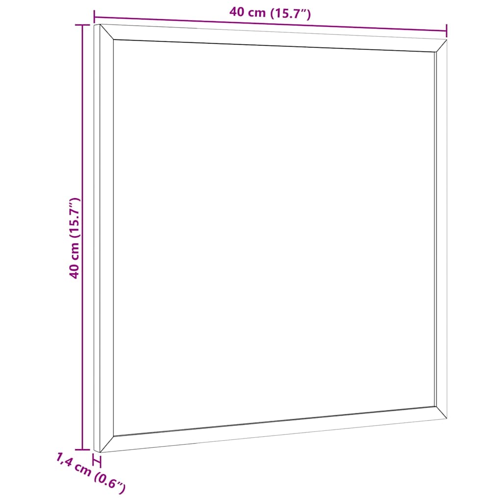Cork Board with Solid Pine Wood Frame 40x40 cm