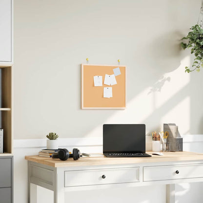 Cork Board with Solid Pine Wood Frame 40x40 cm