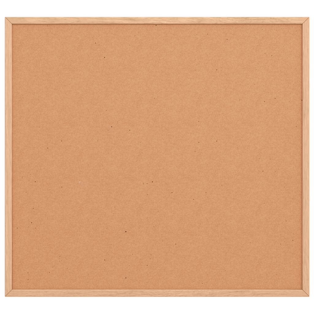 Cork Board with Solid Pine Wood Frame 60x55 cm