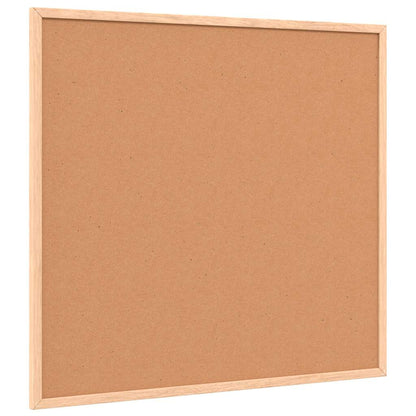 Cork Board with Solid Pine Wood Frame 60x55 cm