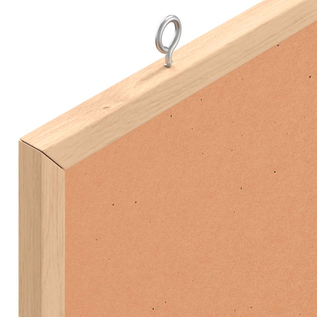 Cork Board with Solid Pine Wood Frame 60x55 cm