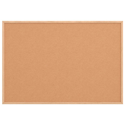 Cork Board with Solid Pine Wood Frame 80x55 cm