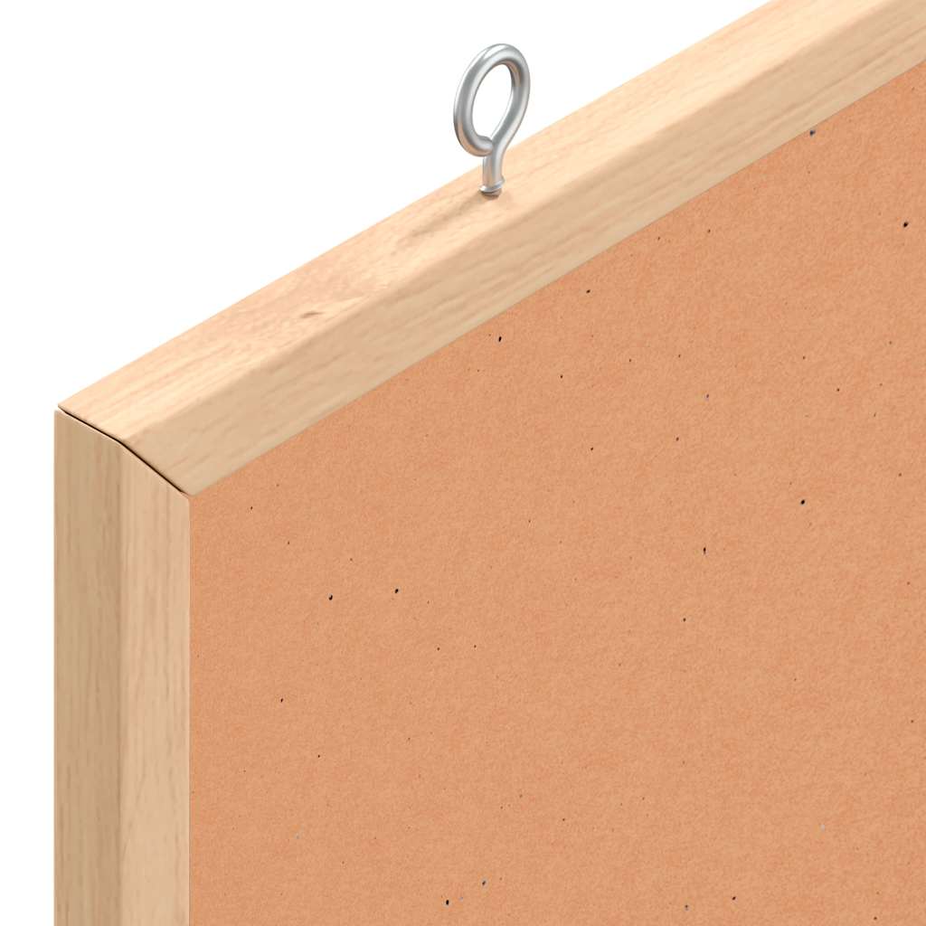 Cork Board with Solid Pine Wood Frame 80x55 cm