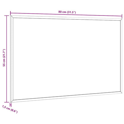 Cork Board with Solid Pine Wood Frame 80x55 cm