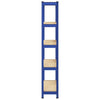 5-Layer Storage Shelf Blue Steel&Engineered Wood