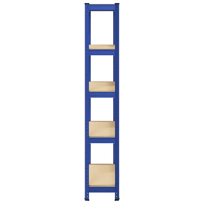 5-Layer Storage Shelf Blue Steel&Engineered Wood