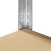 5-Layer Corner Shelf Silver Steel&Engineered Wood
