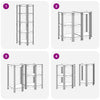 5-Layer Corner Shelf Anthracite Steel&Engineered Wood