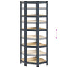 5-Layer Corner Shelf Anthracite Steel&Engineered Wood