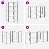 5-Layer Corner Shelf Blue Steel&Engineered Wood