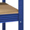 5-Layer Corner Shelf Blue Steel&Engineered Wood
