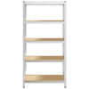 5-Layer Storage Shelf Silver Steel&Engineered Wood