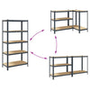 5-Layer Storage Shelf Anthracite Steel&Engineered Wood