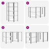 5-Layer Corner Shelf Silver Steel&Engineered Wood