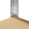 5-Layer Corner Shelf Silver Steel&Engineered Wood