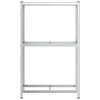 2-Layer Tyre Shelf Silver 110x40x180 cm Steel&Engineered Wood