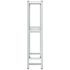 2-Layer Tyre Shelf Silver 110x40x180 cm Steel&Engineered Wood
