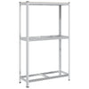 2-Layer Tyre Shelf Silver 110x40x180 cm Steel&Engineered Wood