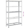 2-Layer Tyre Shelf Silver 110x40x180 cm Steel&Engineered Wood