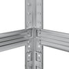 2-Layer Tyre Shelf Silver 110x40x180 cm Steel&Engineered Wood